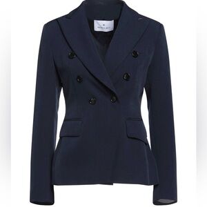 Manuel Ritz Navy Double-Breasted Tailored Blazer